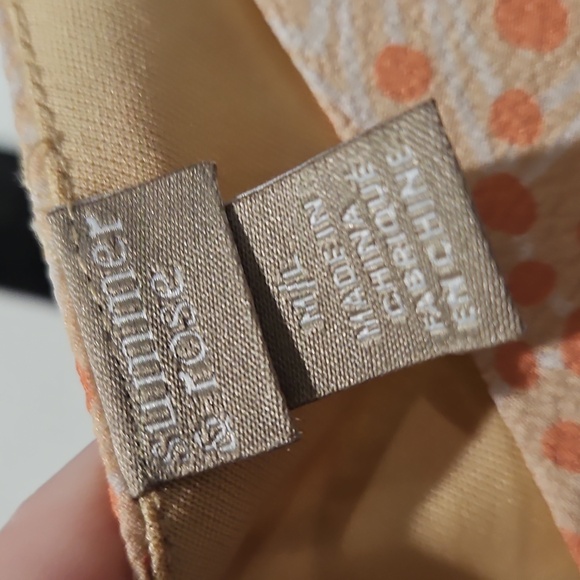 Elegant Peach Colored Patterned Dress - Picture 6 of 7